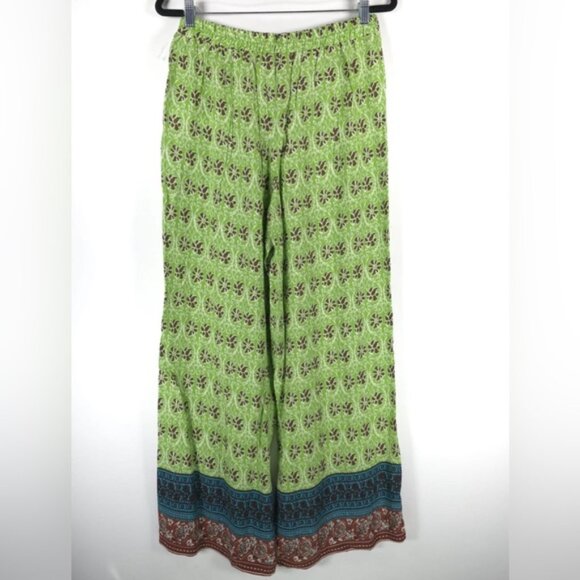 NWOT ZARA Full-Length Printed Trousers Flowy Wide Leg 100% VISCOSE 7484/159 Sz L - Picture 8 of 16